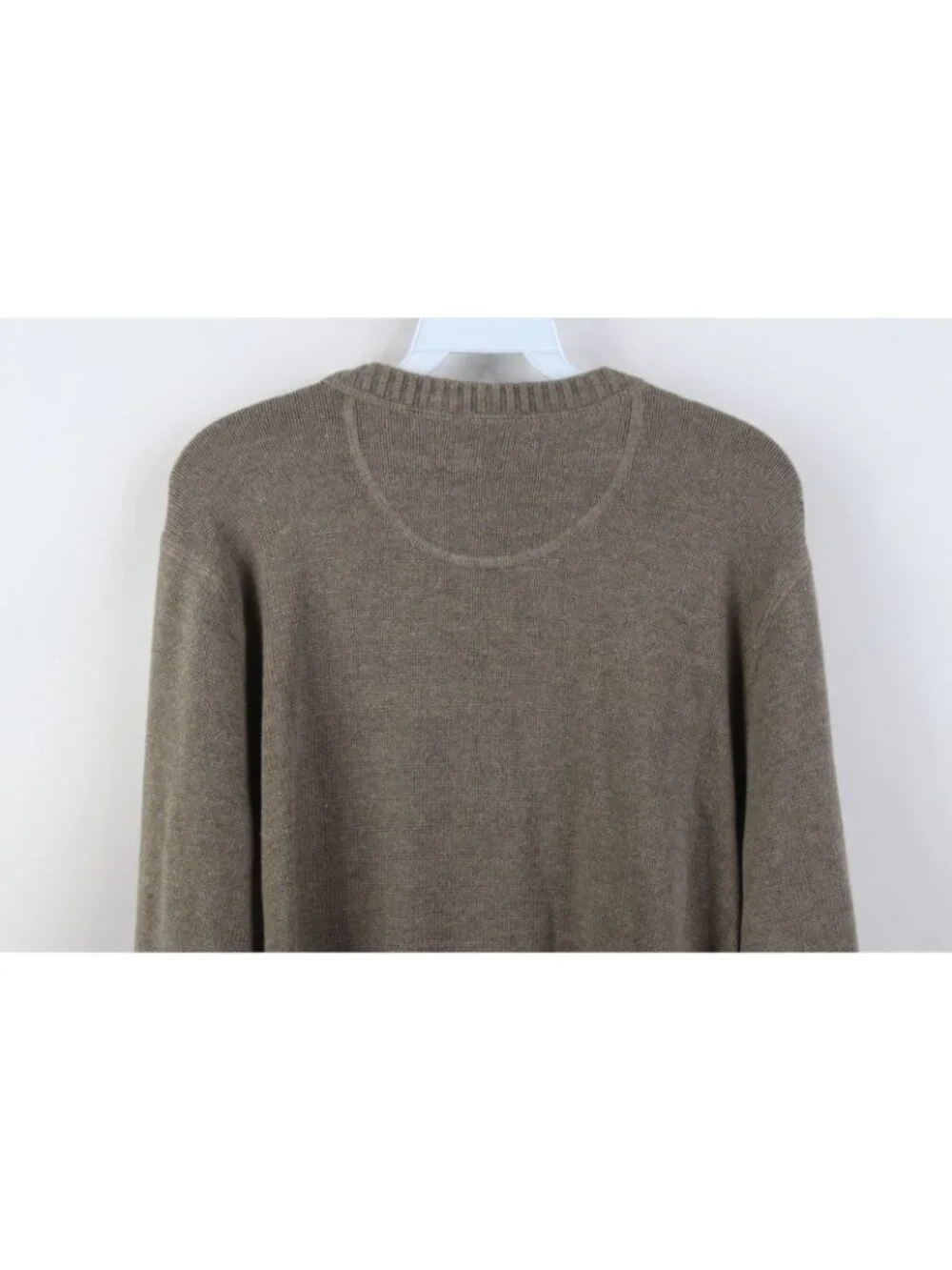 Vintage Y2K Eddie Bauer Mens Large Faded Blank Cotton Knit Crewneck Sweater - Picture 8 of 9